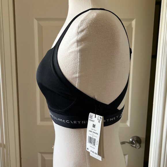 ADIDAS by STELLA McCARTNEY aSMC TPR Sports Bra in Black NEW Medium - Picture 3 of 8